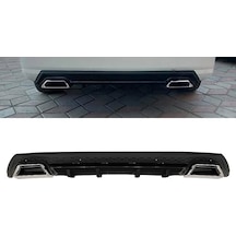 Hyundai Accent Era 2006-2011 Siyah Krom Kare Egzozlu Difüzör Difizör Mat Siyah