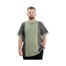 Mode Xl Büyük Beden Erkek T-shirt Polo Yaka Renk Bloklu U24327 Çağla Cagla Çağla Yeşili