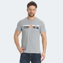 Slazenger RASA IN Erkek Baskılı Gri Tişört