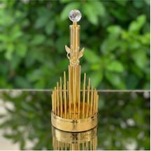 Çnr Home Collection Kristal Detayli Lüx Kağit Havluluk Altin & Gümüş Renk Dekoratif Masa Üstü Kağit Havluluk Gold