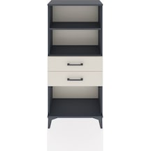 Hyperion Dolap 2 Raflı 2 Çekmeceli 60x44x134 Antrasit-aytaşı Antrasit