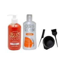 Jeans Color Saç Boyası Turuncu 250ml Ve Boya Temizleyici Ve Fluweel Boya Seti