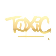 Toxic Araba Sticker 17x17 Cm Gold