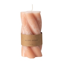Mudo Home Burgulu Sütun Mum Ekru 7x15 Diğer