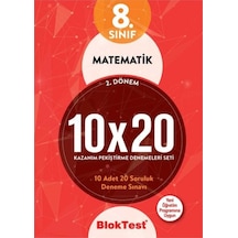 8.sınıf Bloktest 2.dönem Matematik 10x20 Kazanım Pekiştirme Denemeleri Seti