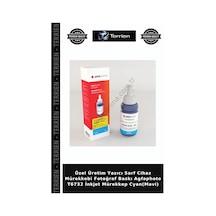 Özel Üretim Yazıcı Sarf Cihaz Mürekkebi Fotoğraf Baskı Agfaphoto T6732 İnkjet Mürekkep Cyan Mavi