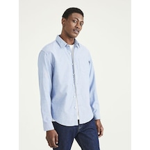 Dockers Stretch Oxford Mavi Gömlek Blue Çok Renkli