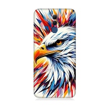 Huawei Mate 20 Lite Uyumlu Renkli Kartal Sıçrayışı Desenli Silikon Kılıf Çok Renkli
