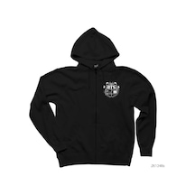 Bts Sheild Mini Logo Siyah Fermuarlı Kapşonlu Sweatshirt