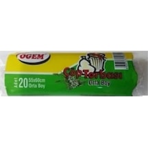 Ögem Orta Boy Çöp Torbası Poşeti 55 x 60 CM 100 Adet