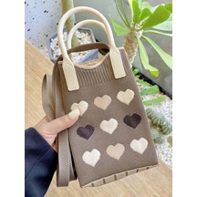 Prossperm Küçük Çapraz Omuz Örgü Telefon Çantası 292978709 Kahverengi