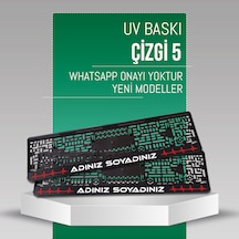 Çizgi 5 Plakalık, 2 Adet Premium Uv Baskı, Plakalıkhane