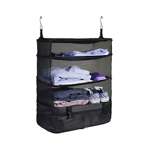 Sones Mtp-780 Büyük Kapasiteli Küçük Katlanabilir Seyahat Giysi Saklama Çantası Siyah