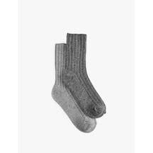 Koton Yün Karışımlı Fitilli 2 Li Soket Çorap Seti Gri 7wak80042aa