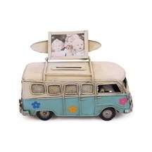 Dekoratif Metal Minibüs Çerçeveli Ve Kumbaralı Hediyelik Karışık Renk