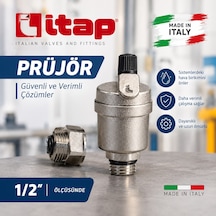 1/2" Otomatik Hava Atma Cihazi Prüjör Pürjör 1 Adet