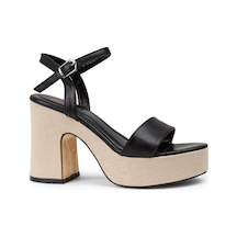 Deery Siyah Platform Topuk Kadın Sandalet - K1040zsyhm01 Siyah