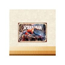 Marvel Spider Man Tasarımlı 20-30 Cm Retro Ahşap Tablo Tkfx5711 Çok Renkli - 743296799 Çok Renkli