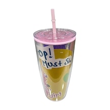 Pipetli Bardak Matara 750 Ml Çok Renkli