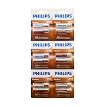 Philips Alkaline Aa Kalem Pil Kartela 12 Li Lr6a12s/10