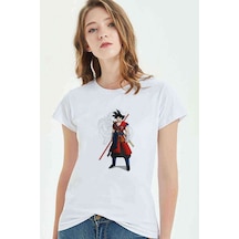 Anime Dragon Ball Ball Z Whis Baskılı Beyaz Kadın Tshirt
