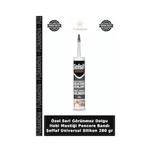 Özel Seri Görünmez Dolgu Hobi Mastiği Pencere Bandı Şeffaf Universal Silikon 280 Gr