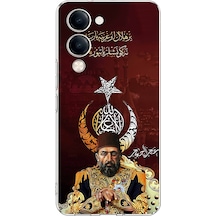Vivo Y04 Uyumlu Abdülhamid Han Baskılı Silikon Kılıf Renkli