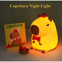 Sevimli Karikatür Kapibara Gece Lambası Silikon Hayvan Figürlü
