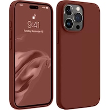 Mey İthalat iPhone Uyumlu 15 Pro Max Kılıf First Silikon - Bordo