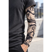 8 Adet Giyilebilir Kol Dövmesi Çorap 3d Baskılı Likralı Kumaş, Kol Ve Bacak İçin Geçici Dövme Tattoo Sleeve Tattoo Socks Model 15