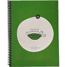 Hisli Şeyler Defter 18,5 25 80 Yp. Spiralli Kareli Karton Kapak Hafif Kağıt Stickerli