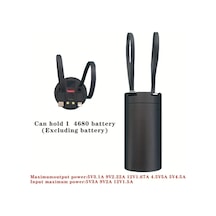 Xuweiwei 4680 X1 Pd Siyah Dairesel 4680 Batarya Kutusu Dahili Tel Pd Hızlı Şarj Kaynaksız Mobil Güç Bankası Kiti