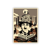 Charlie Chaplin Modern Times Ahşap Poster 20x29 Cm