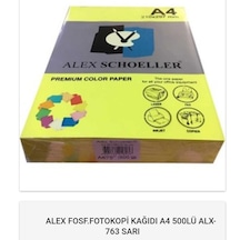 Renkli Fotokopi Kağıdı Sarı Fosforlu Neon 75 Gr.500 Adet Alex