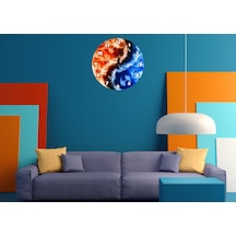 Ti-play Çarpışma 30x30cm Akrilik Dekoratif Modern Duvar Saati ÇOk Renkli