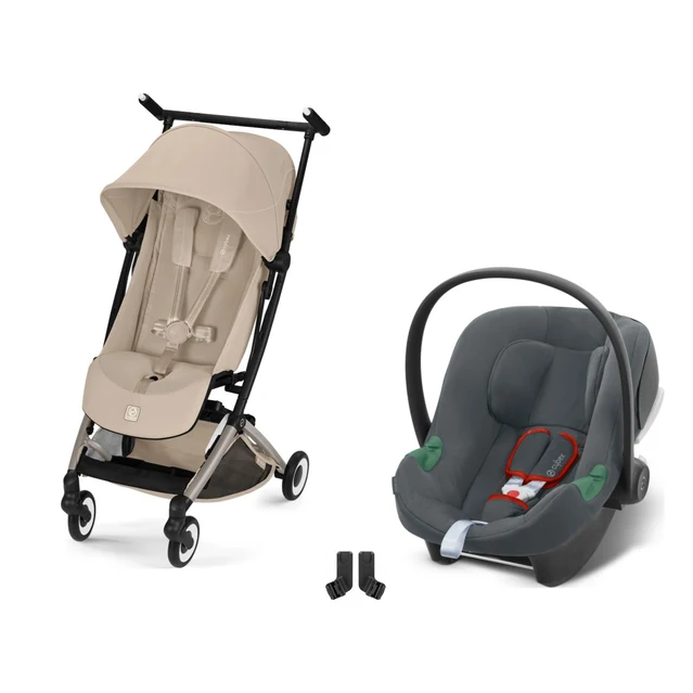 Cybex Libelle Travel Sistem Taupe Almond Beige & Aton Steel Grey