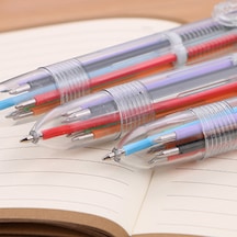 6-Renk Tükenmez Kalem Yazma Ofis Okul Kırtasiye Öğrenci Kalemi