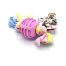 Eurodog&Eurocat Diş İpli Kauçuk Yavru Köpek Oyun Topu 17 x 6 CM