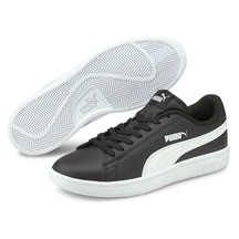 Puma Smash V2 L Siyah Beyaz Unisex Deri Sneaker 100323982 Siyah