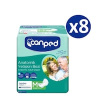 Canped Anatomik Hasta Bezi Medium 80 Adet 10'Lu x 8 M