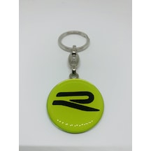 Volkswagen Uyumlu R LOGOLU ÇİFT TARAFLI DAMLA ANAHTARLIK (2 ADET SARI)