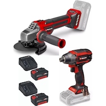 Einhell TP-CI 18/220 Li Bl Vidalama + TP-AG 18/125 Ce Q Avuç Taşlama 2x4.0AH Kömürsüz Set