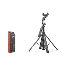 Tokqı C16 Tek Eksenli Gimbal Selfie Çubuğu Aı Takipli Bluetooth Kumandalı Tripod 183 Cm Siyah