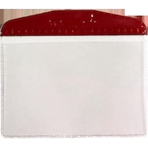 Mapi Pvc Kart Posetleri Oval Kırmızı Seritli 100'lü Paket