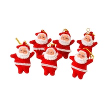 6 Adet Küçük Noel Baba Yılbaşı Çam Ağacı Süsü
