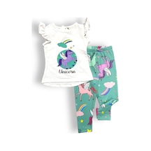 Mnk Baby & Kids Kız Çocuk Fırfır Kollu Taytlı Takım Mnk0528 001