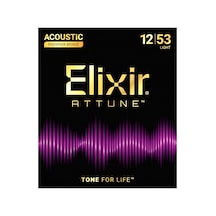 Elixir Attune Phosphor Bronze Light Akustik Gitar Teli 12-53
