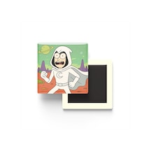 Moon Knight - 9x9 Cm Baskılı Kare Buzdolap Magneti