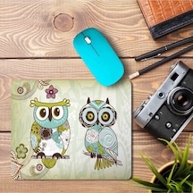 İkili Baykuşlar Baskılı Mouse Pad Mousepad Baskılı Mousepad Mouse Pad