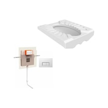 Creavit Omega Çevre Yıkamalı Hela Taşı + VitrA Gömme Rezervuar Set